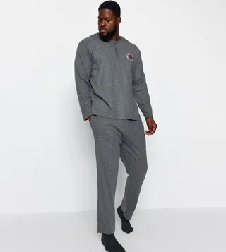 Striped Plus Size Pajama Set