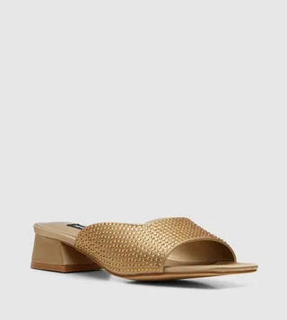 Embellished Block Heel Sandals