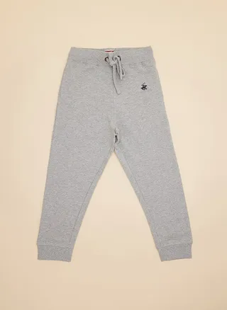 Logo Embroidered Drawstring Waist Joggers