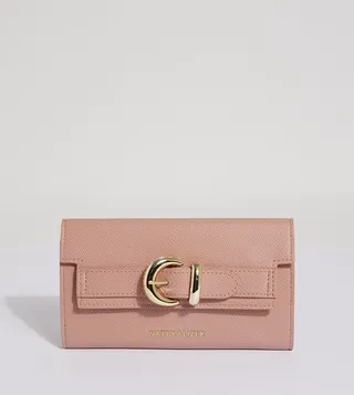 Textured Logo Detail Clutch