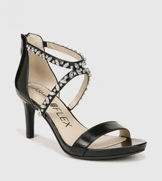 MEMORIESS Embellished Open-Toe Heel Sandals