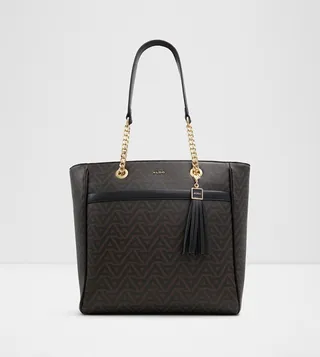 YULIANA Monogram Patterned Satchel Bag