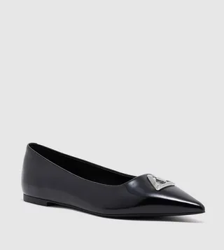 Trice Metallic Accent Pointed Toe Ballerinas