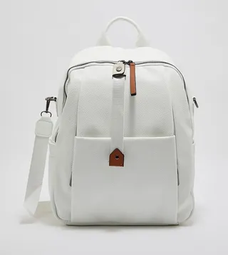 Textured Zippered Backpack