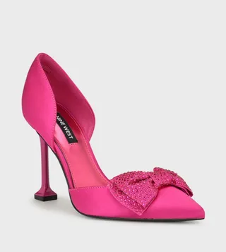 Bow Detail Pointed Toe D'orsay Sandals