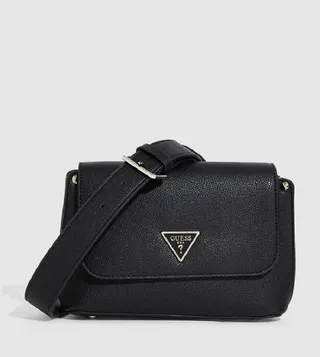 Textured Flap Crossbody Bag