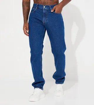Mid Rise Straight Fit Jeans