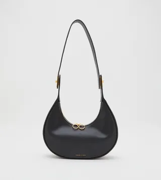 Zippered Crescent Hobo Bag