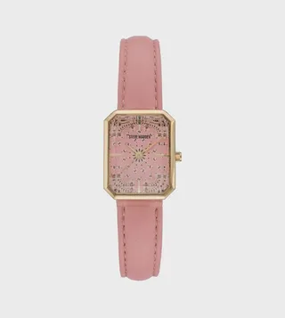 Leather Band Octagonal Watch