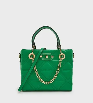 NANADI Quilted Top Handle Bag