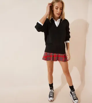Solid Long Sleeves Loose Fit Sweater