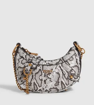 Snakeskin Patterned Crossbody Bag
