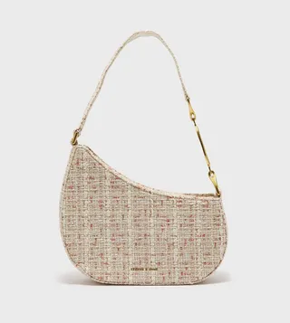 Tweed Asymmetrical Shoulder Bag