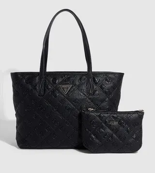 Monogram Debossed Tote Bag Set