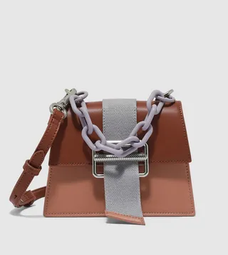 Wren Acrylic Chain-Handle Trapeze Bag