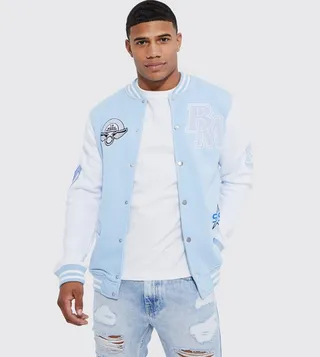 Members Club Applique Varsity Jacket