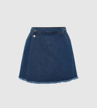 Curve High-Rise Tasseled Skort