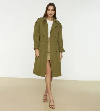 Belted Windbreaker Water Repellent Trench Coat