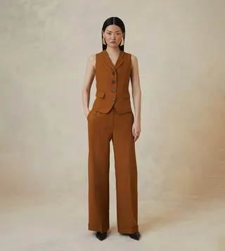 The Founder Premium Tailored Tencel Linen Straight Leg Trousers