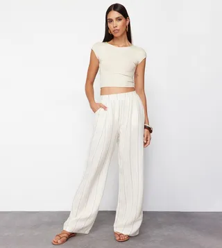 Striped Wide Leg Pants