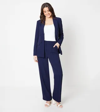 Seam Detail Wide Leg Trousers