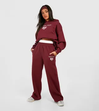 Hidden Hills Embroidered Double Waistband Joggers