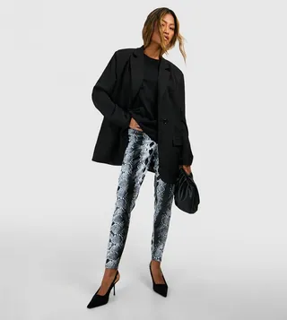 Snake Leather Look Leggings