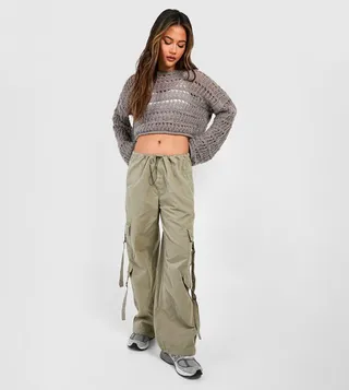 Cargo Pocket Straight Leg Trousers