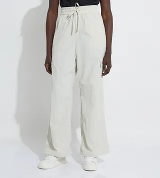 Logo Detail Drawstring Waist Cargo Pants