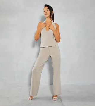 Low Rise Straight Fit Trousers