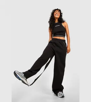 Color Block Straight Fit Flare Pants