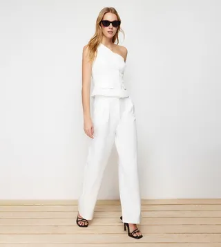Solid Wide Leg Trousers