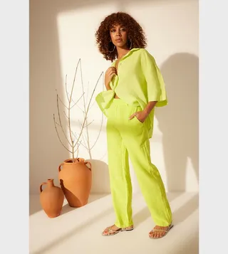 High Waist Wide Leg Trousers
