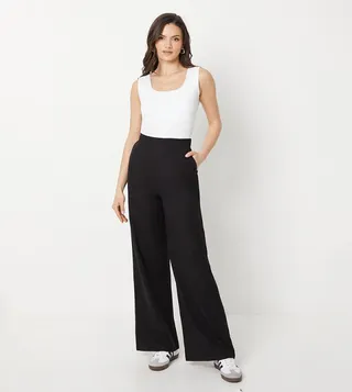 High Waist Wide Leg Trousers