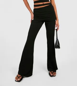Cut-Out Fold Over Trousers