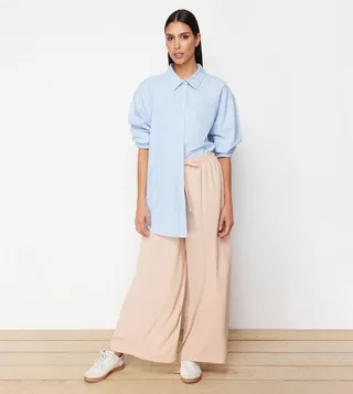Woven Wide Leg Trousers