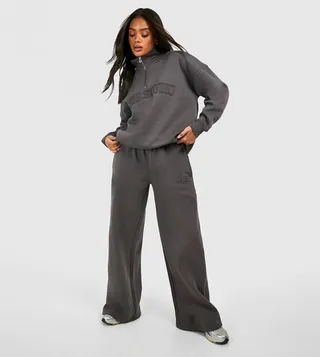 DSGN Studio Self Fabric Applique Straight Leg Joggers