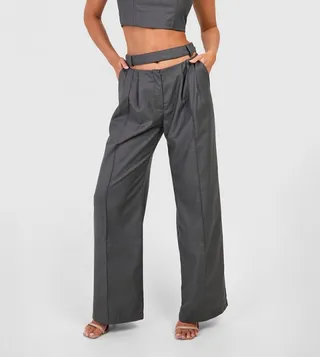 Cut-Out Detail Trousers