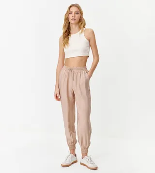 Drawstring Waist Jogger Pants