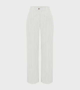 Striped Straight Fit Trousers