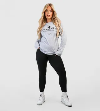 Jersey Solid Mid Rise Leggings