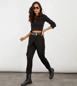 Wrapped Shalwar Style Trousers