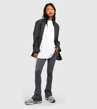 Jersey Ruched Booty Boosting Flare Pants