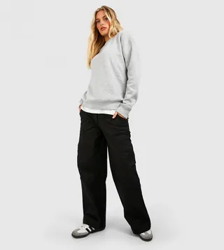 Toggle Waist Lace Up Detail Straight Fit Trousers