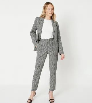 Geo Jacquard Tapered Trousers