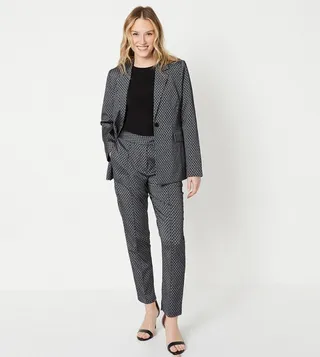 Geo Jacquard Tapered Trousers