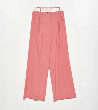 Solid Wide Leg Trousers