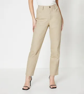 Tapered Leg Twill Trousers