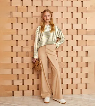 Solid Relaxed Fit Pants