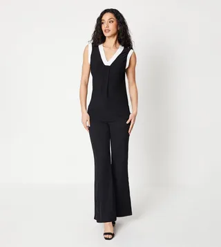 Solid Flared Trousers